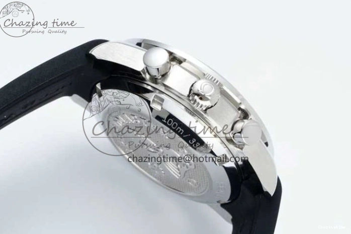 0226 SportInspired Speedmaster Racing Master SS HKF Best Edition Blue Black Dial on Black Rubber Strap A 7817